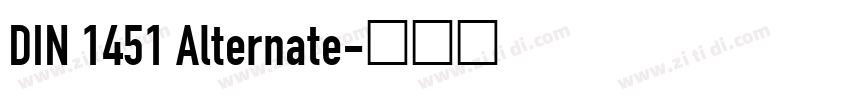 DIN 1451 Alternate字体转换